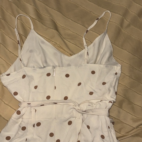 Polka Dot mid Calf Romper - Picture 3 of 5
